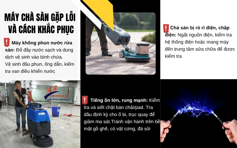 Máy chà sàn gặp lỗi và cách khắc phục